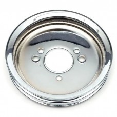 Chevelle Balancer Pulley, Chrome, Double Groove Big Block, 1965-1968
