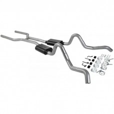 Chevelle Exhaust System, Dual, 3", Aluminized American Thunder, For Cars With Headers, Flowmaster, 1964-1967