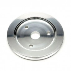 Chevelle Crankshaft Pulley, Small Block, Single Groove, Polished Billet Aluminum, For Cars With Short Water Pump, 1964-1968