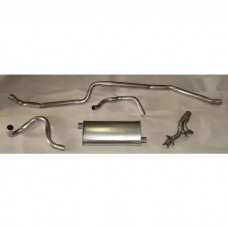 Chevelle Exhaust, Single, V8, Stainless Steel, 1964-1967