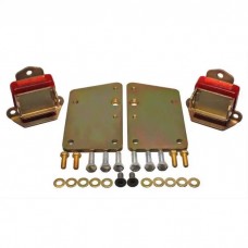 LS Conversion Engine Mounts, Short Style, Red