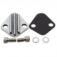 Chevy Big Block Zinc Alloy Fuel Pump Block Off Plate, Polished