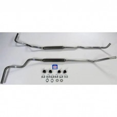 1966-1974 Bronco V8 302 Dual Exhaust System With Glass Pack Muffler