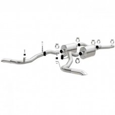1966-1977 Bronco Street Series Performance Exhaust System - Crossmember Back - With Muffler - L6 and V8