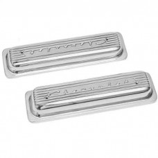 Full Size Chevy Valve Covers, Classic-Style, Aluminum, Polished, 1958-1972
