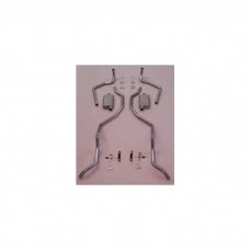 Full Size Chevy Dual Exhaust System, 2-1/2", Big Block 348ci & 409ci, Stainless Steel, With Quickflow Mufflers, 1960-1964