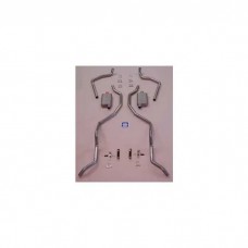 Full Size Chevy Dual Exhaust System, 2-1 & 2", 409ci, Stainless Steel, With Quickflow Mufflers, 1962-1964