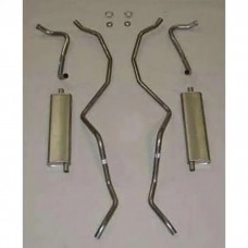 Full Size Chevy Dual Exhaust System, Stainless Steel, SmallBlock, 1960-1964