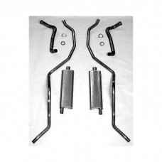 Full Size Chevy Aluminized Dual Exhaust System, 1960-62 348ci High Performance, 1962 Early, 1963-1964 409ci Except 2 x 4-Barrel Carburetors