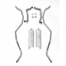 Full Size Chevy Dual Aluminized Exhaust System, High Performance, 327ci, 1962-1964