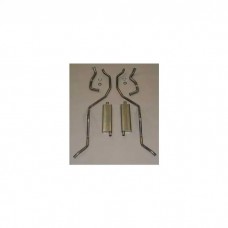 Full Size Chevy Aluminized Dual Exhaust System, High Performance, 409ci, 1962-1964