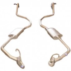 Full Size Chevy Dual Turbo Exhaust System, 2", Aluminized, Non-Wagon,1960-1964