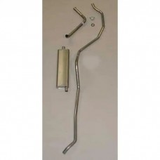 Full Size Chevy Single Exhaust System, Stainless Steel, 6-Cylinder, Wagon & El Camino, 1959
