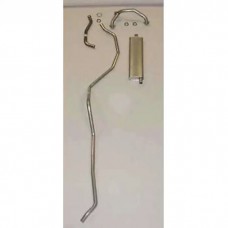 Full Size Chevy Single Exhaust System, Stainless Steel, Small Block, Wagon & El Camino, 1959