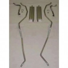 Full Size Chevy Dual Exhaust System, Stainless Steel, SmallBlock, Wagon & El Camino, 1959