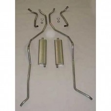 Full Size Chevy Dual Exhaust System, Aluminized, 348ci, Wagon & El Camino, 1959