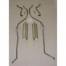 Full Size Chevy Dual Exhaust System, Stainless Steel, 348ci, Wagon & El Camino, 1959