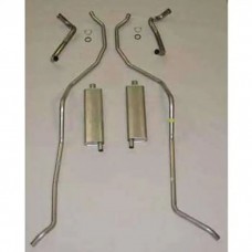 Full Size Chevy Dual Exhaust System, Stainless Steel, 348ciHigh Performance, Wagon & El Camino, 1959