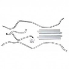 Full Size Chevy Dual Exhaust System, Stainless Steel, 348ci, Wagon & El Camino, 1960-1961