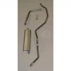 Full Size Chevy Single Exhaust System, Aluminized, 6-Cylinder, Wagon & El Camino, 1960-1962