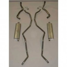 Full Size Chevy Dual Exhaust System, Stainless Steel, Wagon& El Camino, 1960-1964