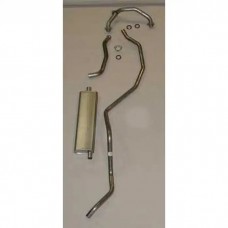Full Size Chevy Single Exhaust System, Stainless Steel, 283ci, Wagon & El Camino, 1960-1964