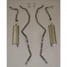 Full Size Chevy Dual Exhaust System, Aluminized, 283 & 327ci, Wagon & El Camino, 1960-1964