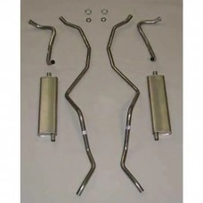Full Size Chevy Dual Exhaust System, Stainless Steel, 283 &327ci, Wagon & El Camino, 1960-1964