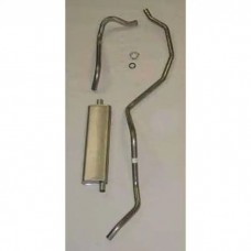 Full Size Chevy Single Exhaust System, Aluminized, 6-Cylinder, Wagon,1963-1964