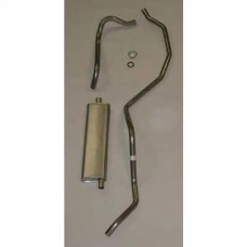 Full Size Chevy Single Exhaust System, Stainless Steel, 6-Cylinder, Wagon, 1963-1964
