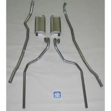 Full Size Chevy Dual Exhaust System, Small Block, 283 & 327ci, Aluminized, 1965-1966