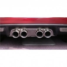 2005-2011 Corvette American Car Craft Exhaust Filler Panel Perforated Stainless Steel For Borla Exhaust With Round Tips