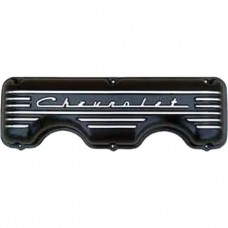 Full Size Chevy Valve Covers, 348ci & 409ci, Black Powder Coated, 1958-1965