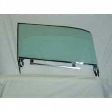 Full Size Chevy Door Glass Assembly, Left, Green Tinted, 1961-1962 Bel Air & 1961 Impala Hardtop