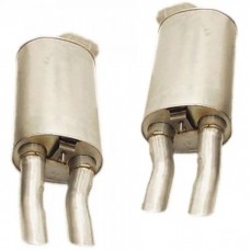 1991 Corvette Mufflers "No Drone" Aluminized Dual Outlet