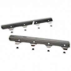 2005-2013 Corvette American Car Craft Exhaust Header Guards Polished 304 Stainless Steel Perforated