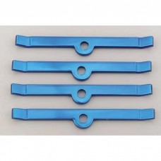Chevy Valve Cover Hold Down Tabs, Steel, Powder Coated Blue,Small Block, 1955-1957