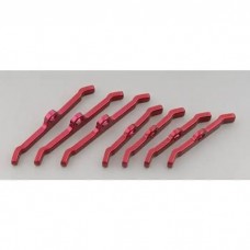 Chevy Moroso Valve Cover Hold Down Tabs, Steel, PowderCoated Red, Big Block, 1955-1957