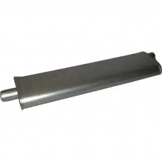 Muffler,Aluminized,Short, 23" Body Length, 28" Overall