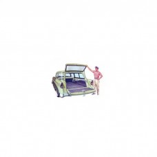 Chevy Rear Liftgate Glass, Tinted, Date Coded, Wagon & Sedan Delivery, 1955-1957