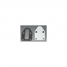 Chevy Small Block Chrome Bowtie Fuel Pump Block-Off Plate, 1955-1957