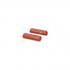Chevy Aluminum Valve Covers, Orange Powder Coated, With Chevrolet Script, Big Block, 1955-1957