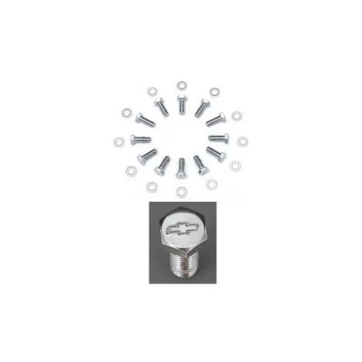 Bowtie Intake Manifold Bolts,Chrome,SB,55-72