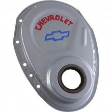 Timing Chain Cover,SB,Gray w/Chevy Script & Bowtie,55-72