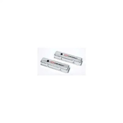 Valve Covers,SB,Tall,Chrome,w/Chevy Script & Bowtie,55-72