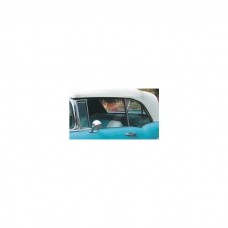 Chevy Quarter Glass, Installed In Frame, Clear, Convertible, Left, 1955-1957