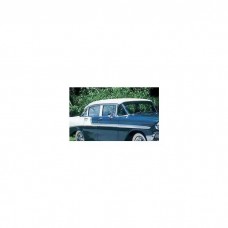 Chevy Quarter Glass, Installed In Lower Channel, Tinted, 2-Door Sedan, Right, 1955-1957