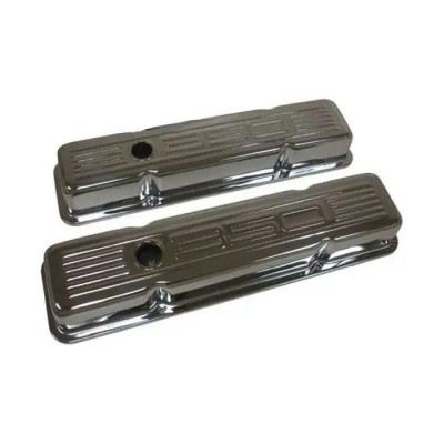 Valve Covers,S/B,Chrome,350 Logo,Short,1958-1986