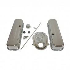 Chevy Big Block Chrome Engine Dress Up Kit With Short Smooth Style Valve Covers