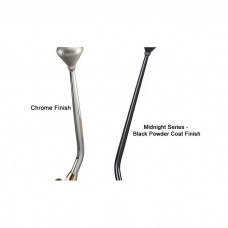 Lokar Shifter for GM 4L60 4-Bolt Tailshaft OR 4L60E 6-Bolt Tailshaft, Single Bend, 16", Chrome or Midnight, Choice of Knobs